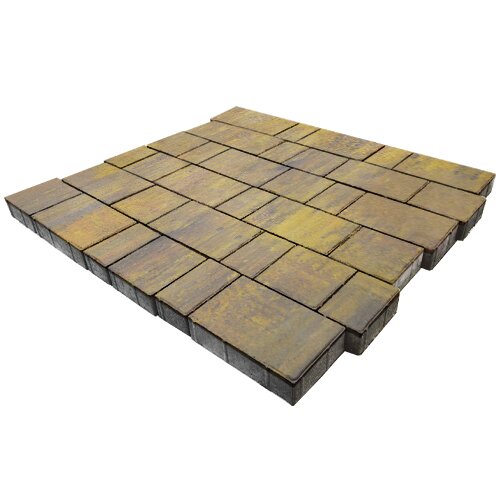 Прямоугольник смешанный 250х155х80мм; 155х155х80мм; 155х95х80мм, микрофаска, Колормикс, желтый, коричневый, оранжевый (Бромо), гладкая